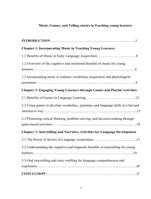 Music, Games, and Telling stories in Teaching young learners