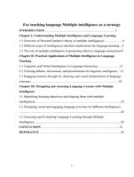 For teaching language Multiple intelligence as a strategy