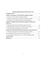 Teaching English language through Project works