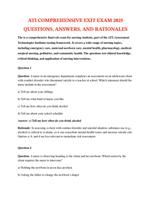ATI COMPREHENSIVE EXIT EXAM 2025 QUESTIONS, ANSWERS, AND RATIONALES