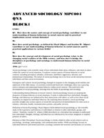 Advanced Psychology mpc004 Ignou b1-b3(u3)