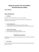 How gene editing is being revolutionized by CRISPY