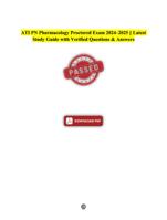 ATI PN Pharmacology Proctored Exam 20242025 || Latest Study Guide with Verified Questions & Answers
