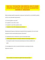 2023 NUR 314  PSYCHIATRIC AND MENTAL HEALTH