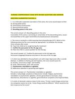 NURSING COMPREHENSIVE EXAM WITH REVISED QUESTIONS AND ANSWERS 2023/2024 GUARANTEED SUCCESS A+