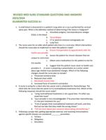 REVISED MED SURG STANDARD QUESTIONS AND ANSWERS 2023/2024 GUARANTED SUCCESS A+