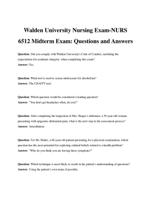 Walden University Nursing Exam-NURS 6512 Midterm Exam: Questions and Answers