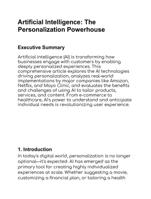 Artificial Intelligence: The Personalization Powerhouse