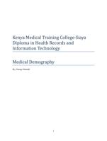 Medical demography in health record