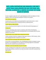 ANTE- INTRA-POSTPARTUM AND NEONATAL CARE PART 2  LATEST FINAL EXAM UPDATED FOR 2025 TOP SCORE