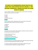 ATI COMP B, RN COMPREHENSIVE ONLINE PRACTICE 2023  LATEST FINAL EXAM UPDATED FOR 2025 GRADED A+