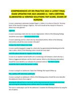 COMPREHENSIVE ATI RN PRACTICE 2023 A LATEST FINAL  EXAM UPDATED FOR 2025 GRADED A+