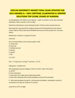 KAPLAN MATERNITY NEWEST FINAL EXAM UPDATED FOR  2025 GRADED A+
