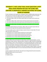 MATERNITY C NGN LATEST FINAL EXAM QUESTIONS LATEST  FINAL EXAM UPDATED FOR 2025 TOP SCORE