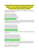 OB HESI PRACTICE LATEST FINAL EXAM UPDATED FOR 2025  GRADED A+