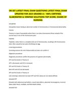 OB SET LATEST FINAL EXAM QUESTIONS LATEST FINAL EXAM  UPDATED FOR 2025 GRADED A+