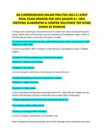 RN COMPREHENSIVE ONLINE PRACTICE 2023 A LATEST  FINAL EXAM UPDATED FOR 2025 GRADED A+