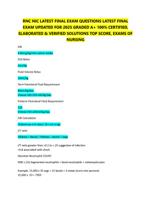 RNC NIC LATEST FINAL EXAM QUESTIONS LATEST FINAL  EXAM UPDATED FOR 2025 GRADED A+