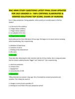 RNC-MNN STUDY QUESTIONS LATEST FINAL EXAM UPDATED  FOR 2025 GRADED A+