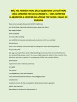 RNC-NIC NEWEST FINAL EXAM QUESTIONS LATEST FINAL  EXAM UPDATED FOR 2025 GRADED A+