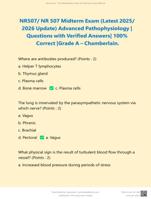 NR507/ NR 507 Midterm Exam (Latest 2025/ 2026 Update) Advanced Pathophysiology | Questions | Chamberlain College