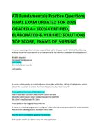 ATI Fundamentals Practice Questions  FINAL EXAM UPDATED FOR 2025  GRADED A+