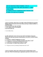 ATI NUTRITION PROCTORED - FINAL EXAM UPDATED FOR 2025 GRADED A+