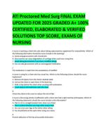 ATI Proctored Med Surg FINAL EXAM UPDATED FOR 2025 GRADED A+