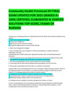 Community Health Proctored ATI FINAL  EXAM UPDATED FOR 2025 GRADED A+