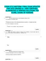 COUN 6722 MIDTERM- FINAL EXAM UPDATED  FOR 2025 GRADED A+