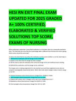 HESI RN EXIT FINAL EXAM  UPDATED FOR 2025 GRADED  A+