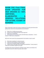 NASM CNC Final FINAL  EXAM UPDATED FOR  2025 GRADED A+