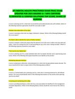 ATI MENTAL HEALTH PROCTORED EXAM FINAL EXAM  UPDATED FOR 2025 GRADED A+