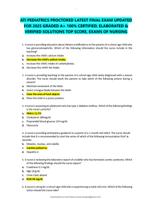 ATI PEDIATRICS PROCTORED LATEST FINAL EXAM UPDATED FOR 2025 GRADED A+