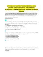 ATI FUNDAMENTALS PROCTORED LATEST FINAL EXAM  UPDATED FOR 2025 GRADED A+