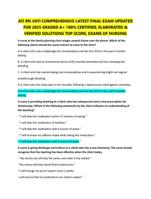 ATI RN VATI COMPREHENSIVE LATEST FINAL EXAM UPDATED  FOR 2025 GRADED A+