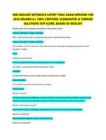 HESI BIOLOGY ENTRANCE LATEST FINAL EXAM UPDATED FOR  2025 GRADED A+
