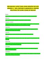 HESI BIOLOGY LATEST FINAL EXAM UPDATED FOR 2025  GRADED A+