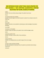 HESI ENTRANCE EXAM LATEST FINAL EXAM UPDATED FOR  2025 GRADED A+