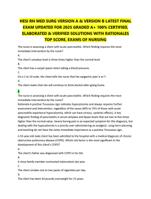 HESI RN MED SURG VERSION A & VERSION B LATEST FINAL  EXAM UPDATED FOR 2025 GRADED A+ 1