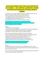 NCLEX EXAM PREVIEW LATEST FINAL EXAM UPDATED FOR  2025 GRADED A+