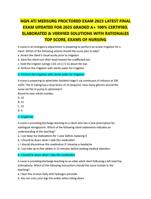 NGN ATI MEDSURG PROCTORED EXAM 2023 LATEST FINAL  EXAM UPDATED FOR 2025 GRADED A+
