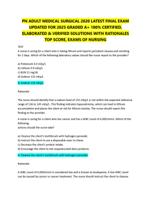 PN ADULT MEDICAL SURGICAL 2020 LATEST FINAL EXAM  UPDATED FOR 2025 GRADED A+