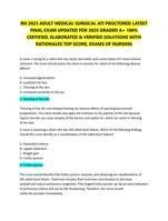 RN 2023 ADULT MEDICAL SURGICAL ATI PROCTORED LATEST  FINAL EXAM UPDATED FOR 2025 GRADED A+