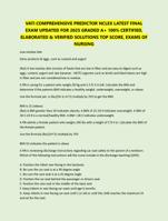 VATI COMPREHENSIVE PREDICTOR NCLEX LATEST FINAL  EXAM UPDATED FOR 2025 GRADED A+