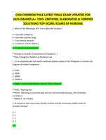CHN COMMON PNLE LATEST FINAL EXAM UPDATED FOR  2025 GRADED A+