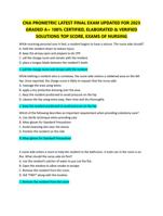 CNA PROMETRIC LATEST FINAL EXAM UPDATED FOR 2025  GRADED A+
