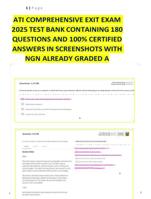 ATI COMPREHENSIVE EXIT EXAM   2025 TEST BANK CONTAINING 180  QUESTIONS AND 100% CERTIFIED  ANSWERS IN SCREENSHOTS