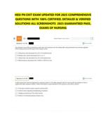 HESI PN EXIT EXAM UPDATED FOR 2025 COMPREHENSIVE QUESTIONS WITH 100% CERTIFIED, DETAILED & VERIFIED SOLUTIONS ALL SCREENSHOTS