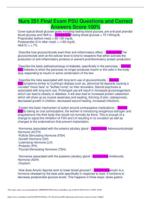 Nurs 251 Final Exam PSU Questions and Correct Answers Score 100%
